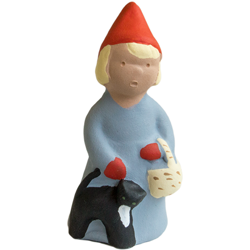 Tomteflicka med katt